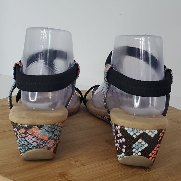 Alfani Women's Step 'N Flex Strappy Voyage Wedge Sandals Snakeskin Print Size 10 - Picture 5 of 11